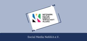 Logo Netzwerk Kultur- und Kreativwirtschaft AllgÃ¤u e.V. mit Unterzeile Social Media fÃ¼r NeKKA e.V.